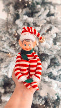 Load image into Gallery viewer, Vintage Knee Hugger Elf ornament - Candy Cane
