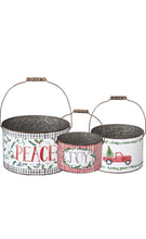 Load image into Gallery viewer, Bucket Set of 3 - JOY PEACE