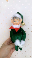 Load image into Gallery viewer, Vintage Knee Hugger Elf ornament - Emerald Green