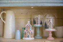 Load image into Gallery viewer, 30CM PIPED PASTEL GINGERBREAD HOUSE CLOCHE
