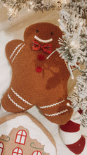 Load image into Gallery viewer, Gingerbread Man Cushion - Bow tie

