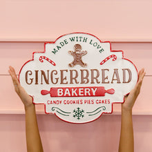 Load image into Gallery viewer, Gingerbread Bakery Metal Sign
