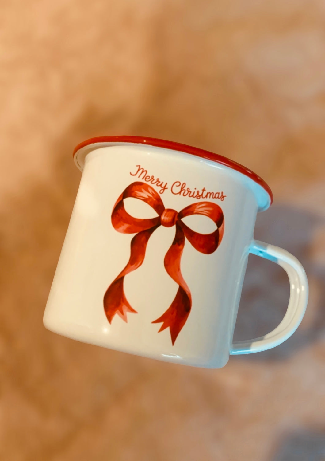 Enamel Mug - Merry Bow