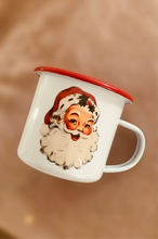 Load image into Gallery viewer, Enamel Mug - Jolly Santa
