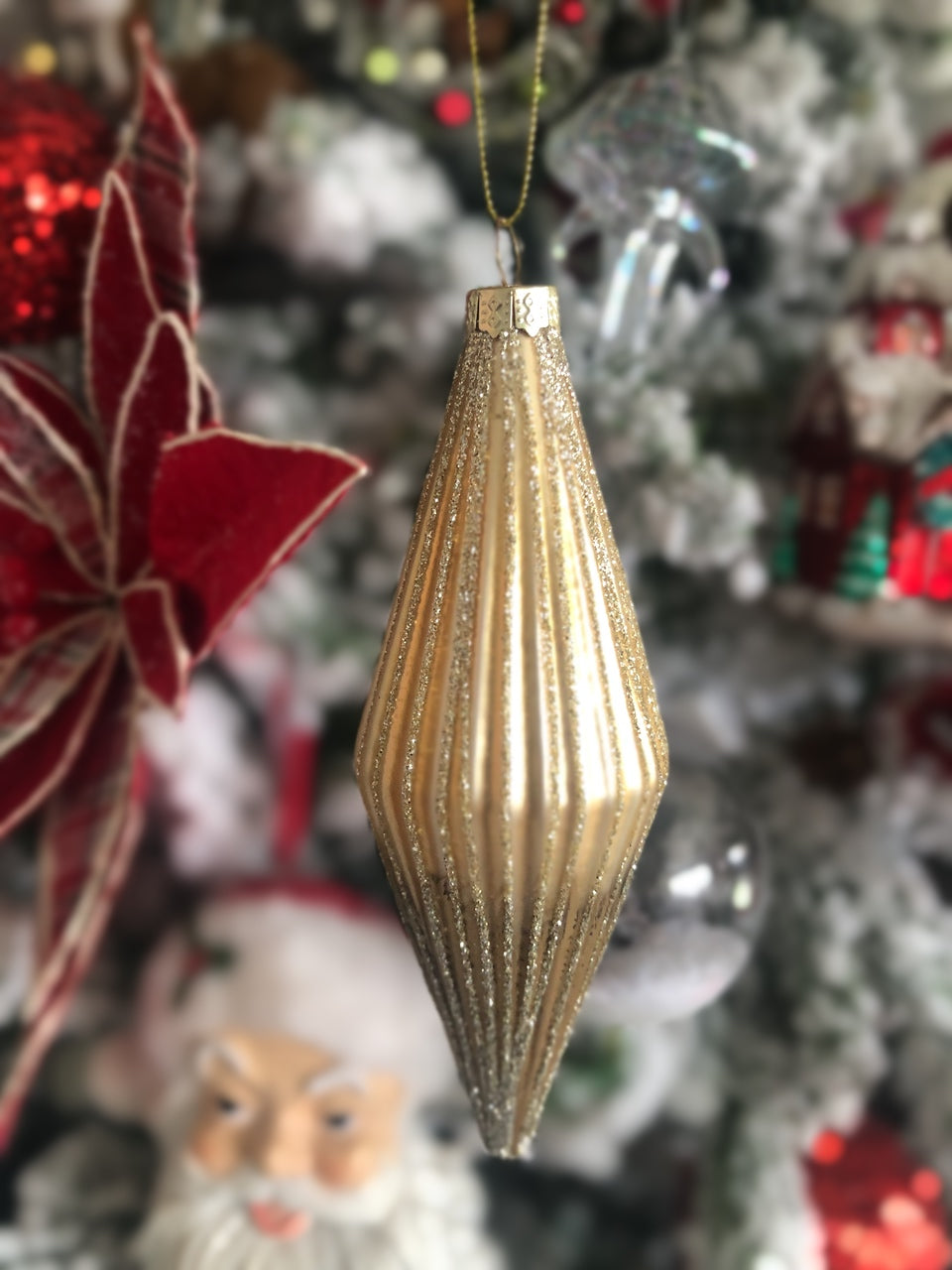 Cream Gold Ombré Ornament Hanging