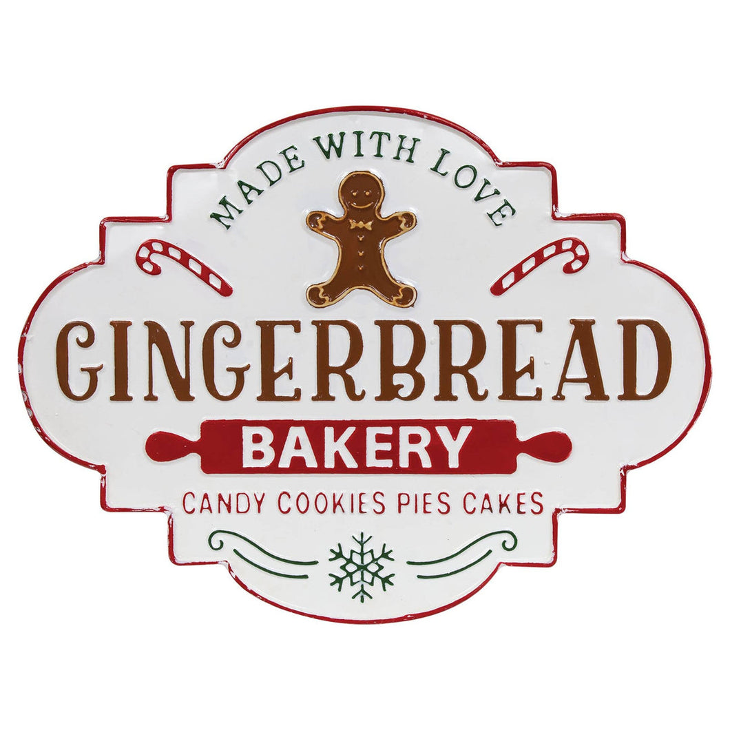 Gingerbread Bakery Metal Sign