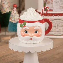 Load image into Gallery viewer, Sweet Tidings Santa Head Mug
