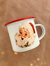 Load image into Gallery viewer, Enamel Mug - Vintage Santa
