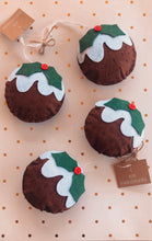 Load image into Gallery viewer, Felt Pudding Ornament set of 2
