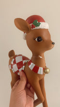 Load image into Gallery viewer, Reindeer with Santa Hat Retro Figure

