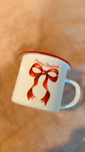Load image into Gallery viewer, Enamel Mug - Merry Bow
