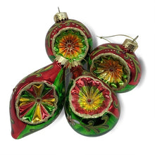 Load image into Gallery viewer, Glass Indent Ornament - set of 4

