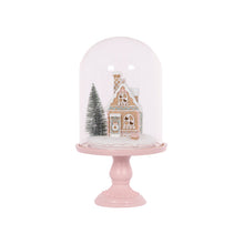 Load image into Gallery viewer, 30CM PIPED PASTEL GINGERBREAD HOUSE CLOCHE
