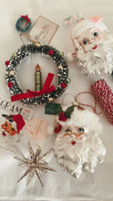 Load image into Gallery viewer, Glass Santa Head Ornament
