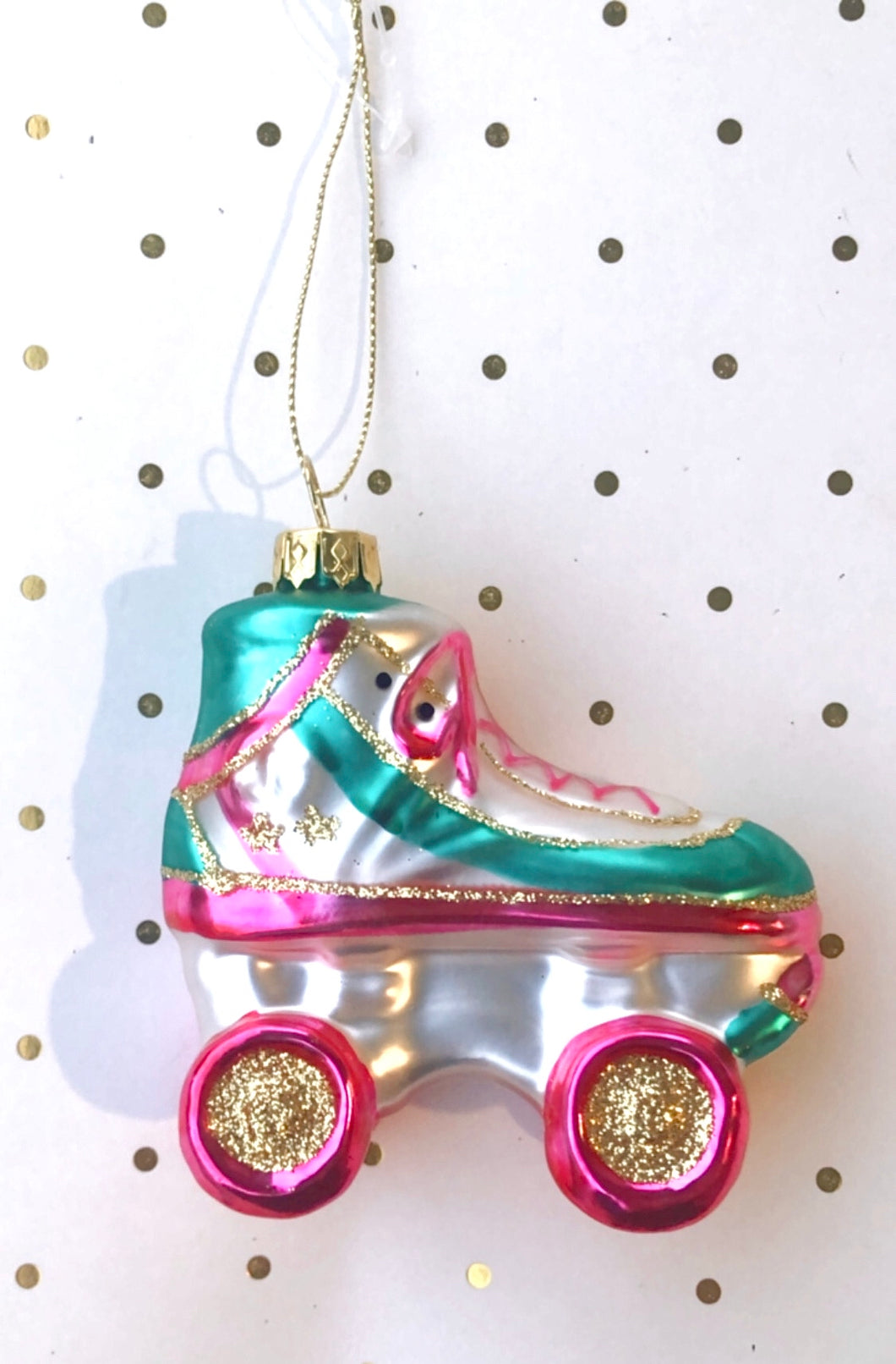 Retro Roller Skates Glass Ornament THE LITTLE CHRISTMAS SHOP