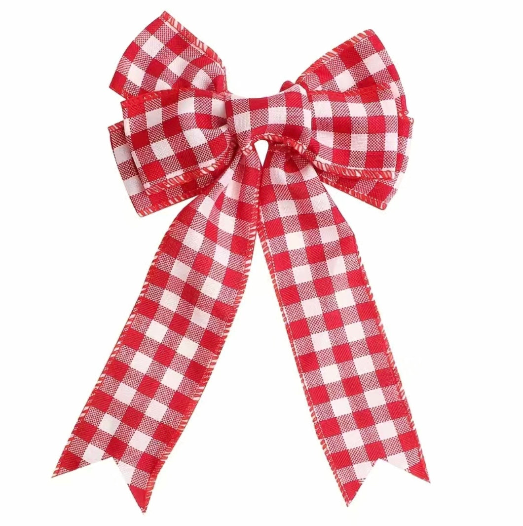 Gingham Gift Bow
