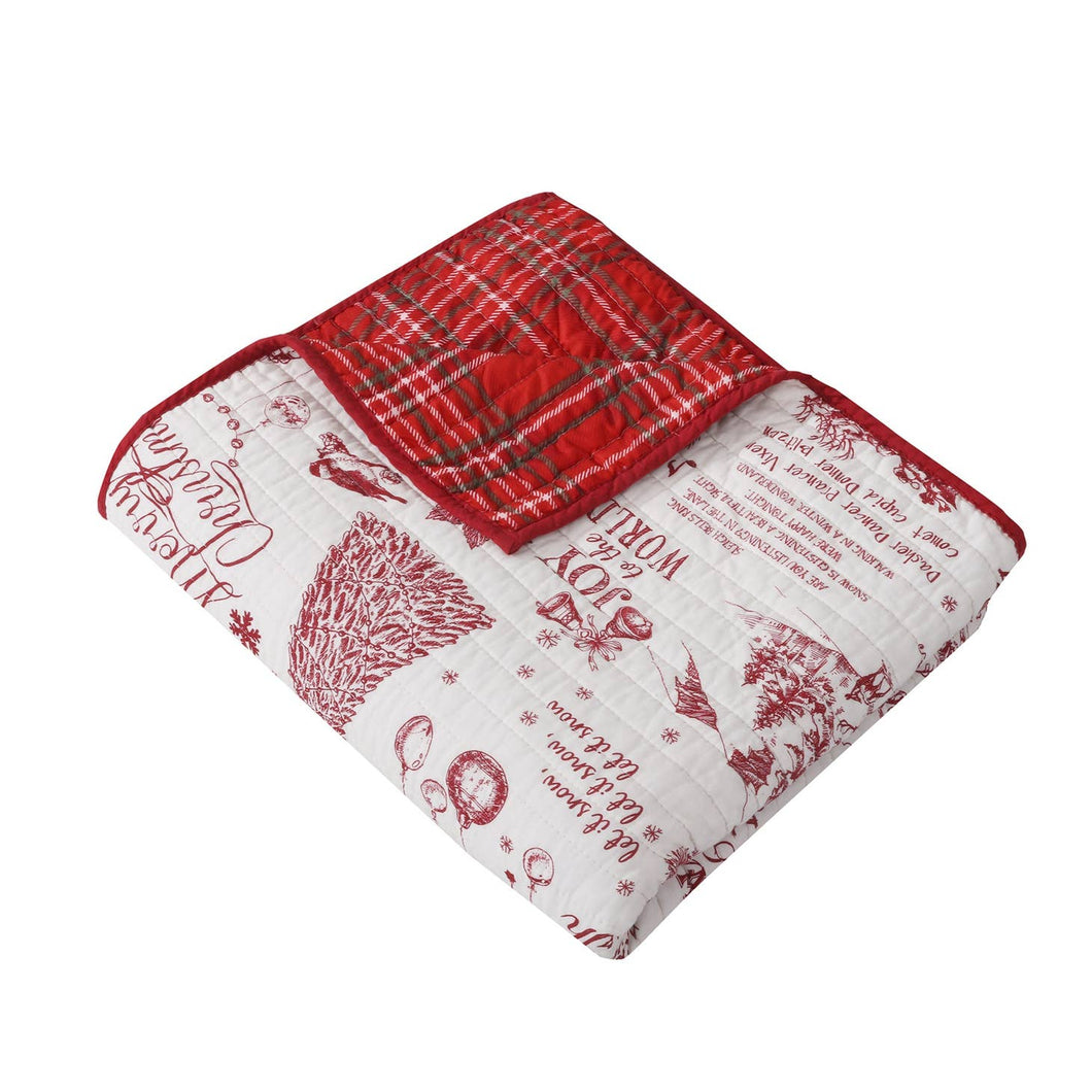 Yuletide Quilted Throw