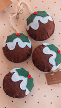 Load image into Gallery viewer, Felt Pudding Ornament set of 2
