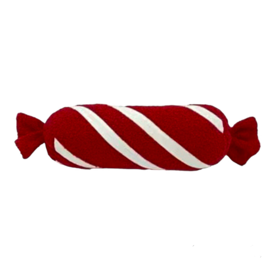 Striped Peppermint Candy Accent Cushion