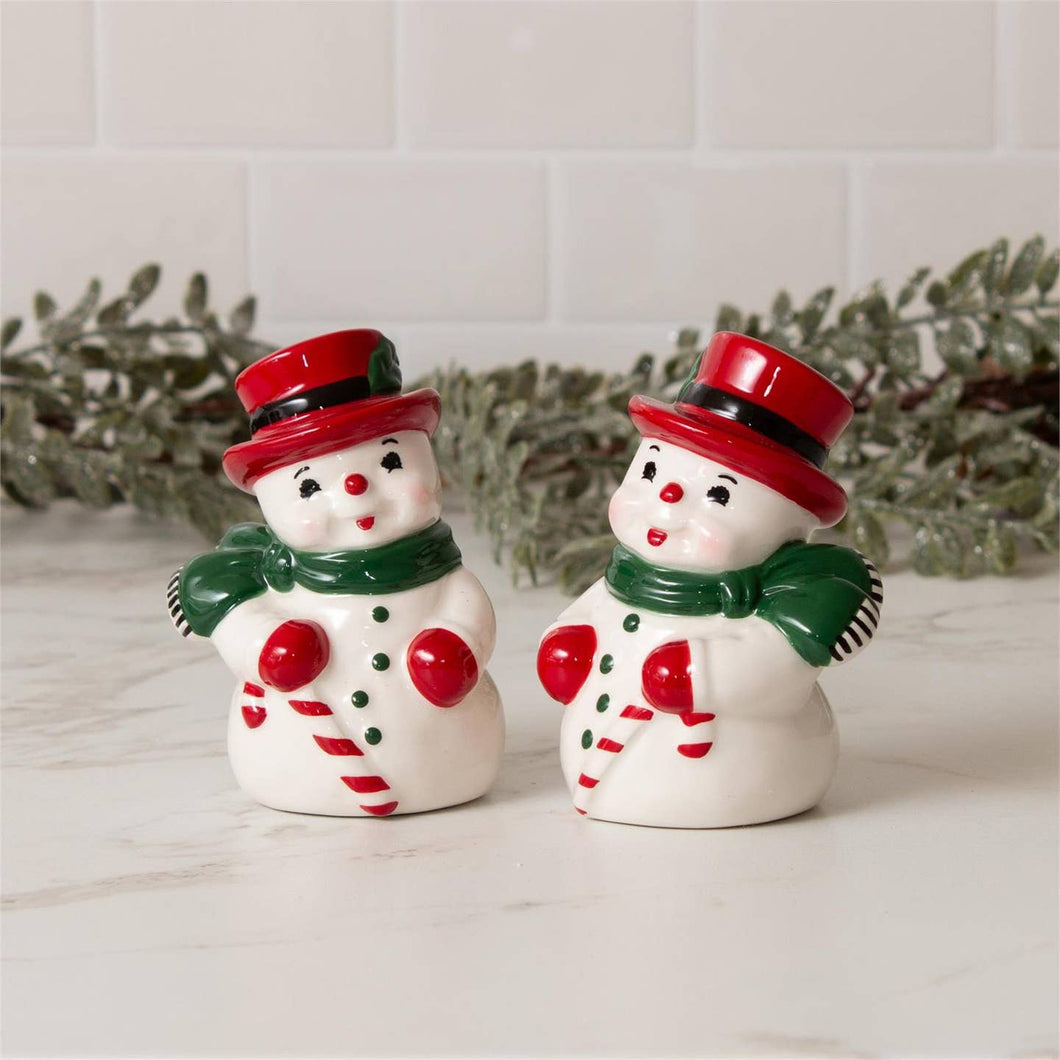 Vintage Snowman Salt and Pepper Shakers