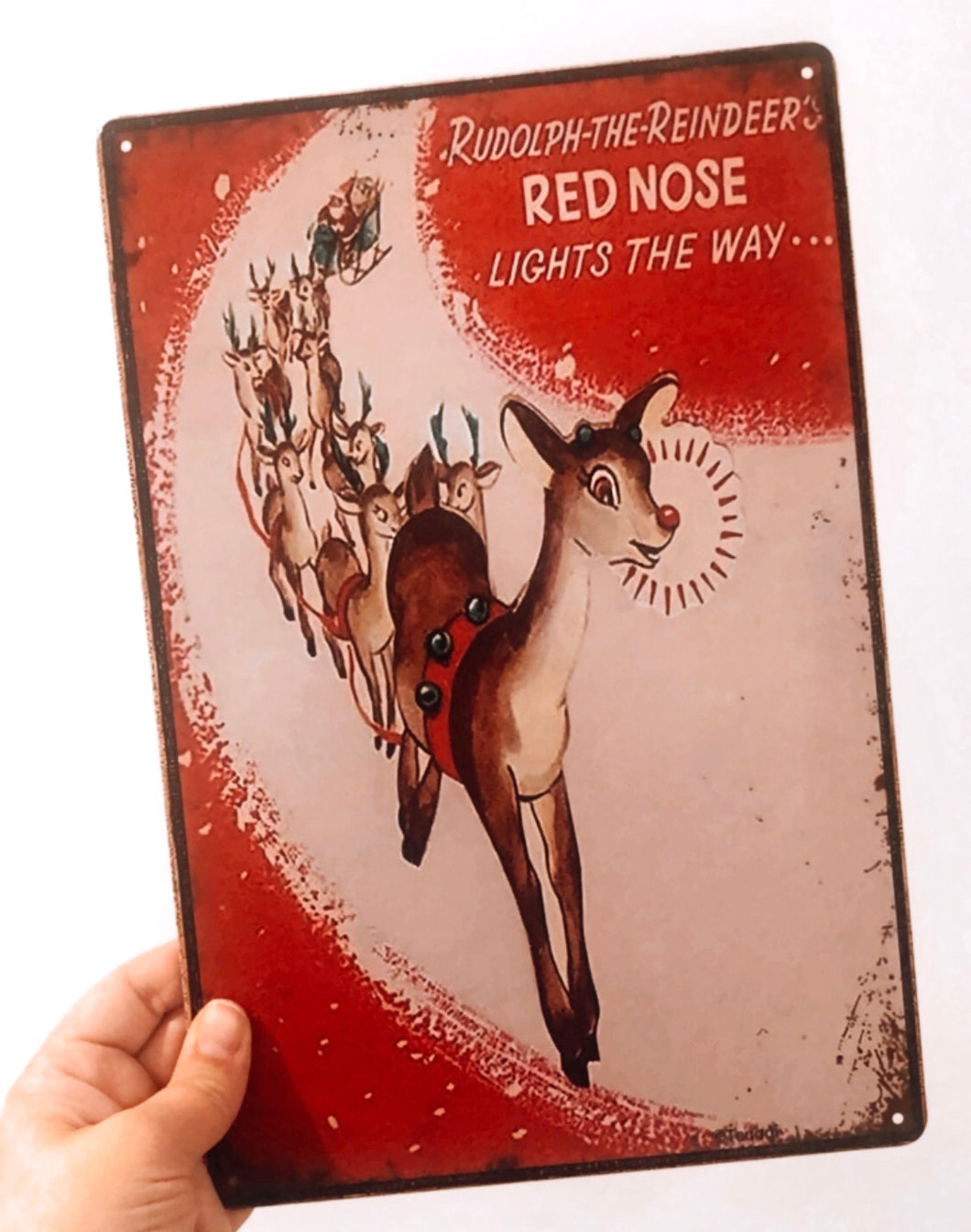 Rudolph Tin Sign