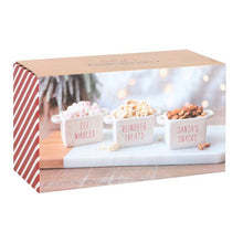 Load image into Gallery viewer, Set of 3 Ceramic Christmas Snack Bowls
