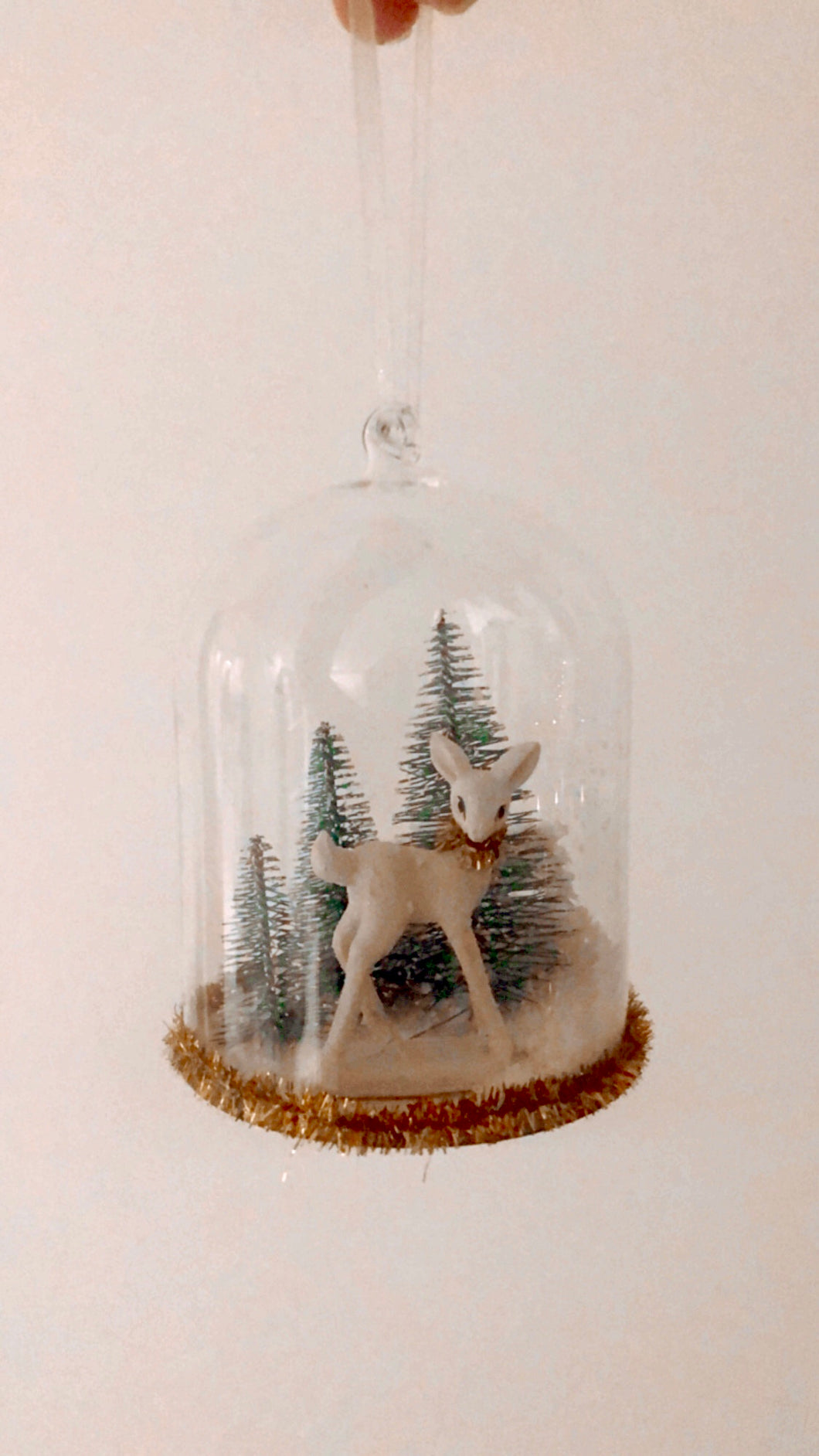 Fawn in Cloche Ornament