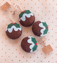 Load image into Gallery viewer, Felt Pudding Ornament set of 2
