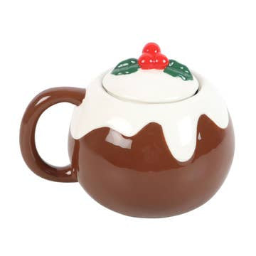 Christmas Pudding Lidded Mug