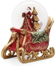 Load image into Gallery viewer, Santa in Sleigh Musical Glitter Dome
