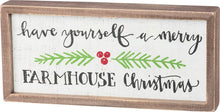 Load image into Gallery viewer, Merry Farmhouse Christmas Inset Sign
