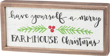 Load image into Gallery viewer, Merry Farmhouse Christmas Inset Sign
