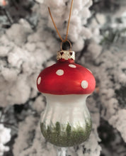 Load image into Gallery viewer, Vintage Toadstool Glass Ornament
