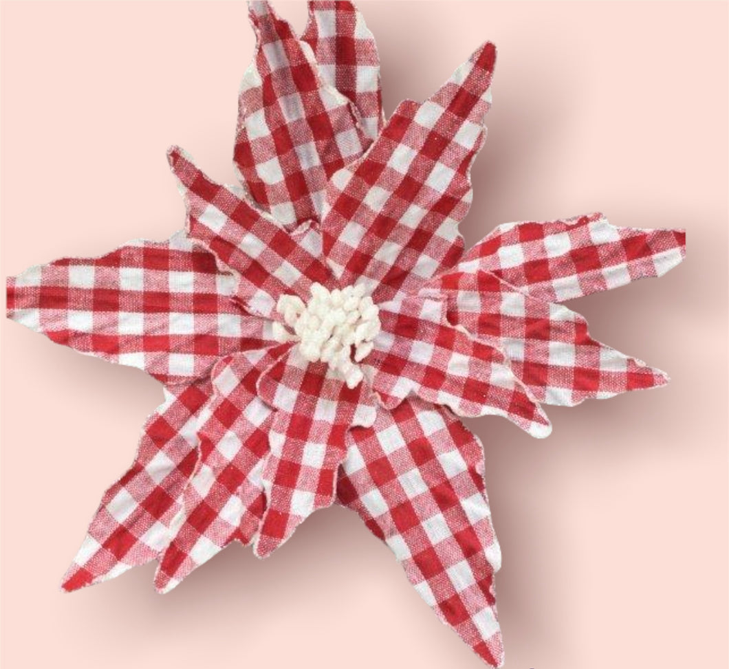 Red Gingham Poinsettia