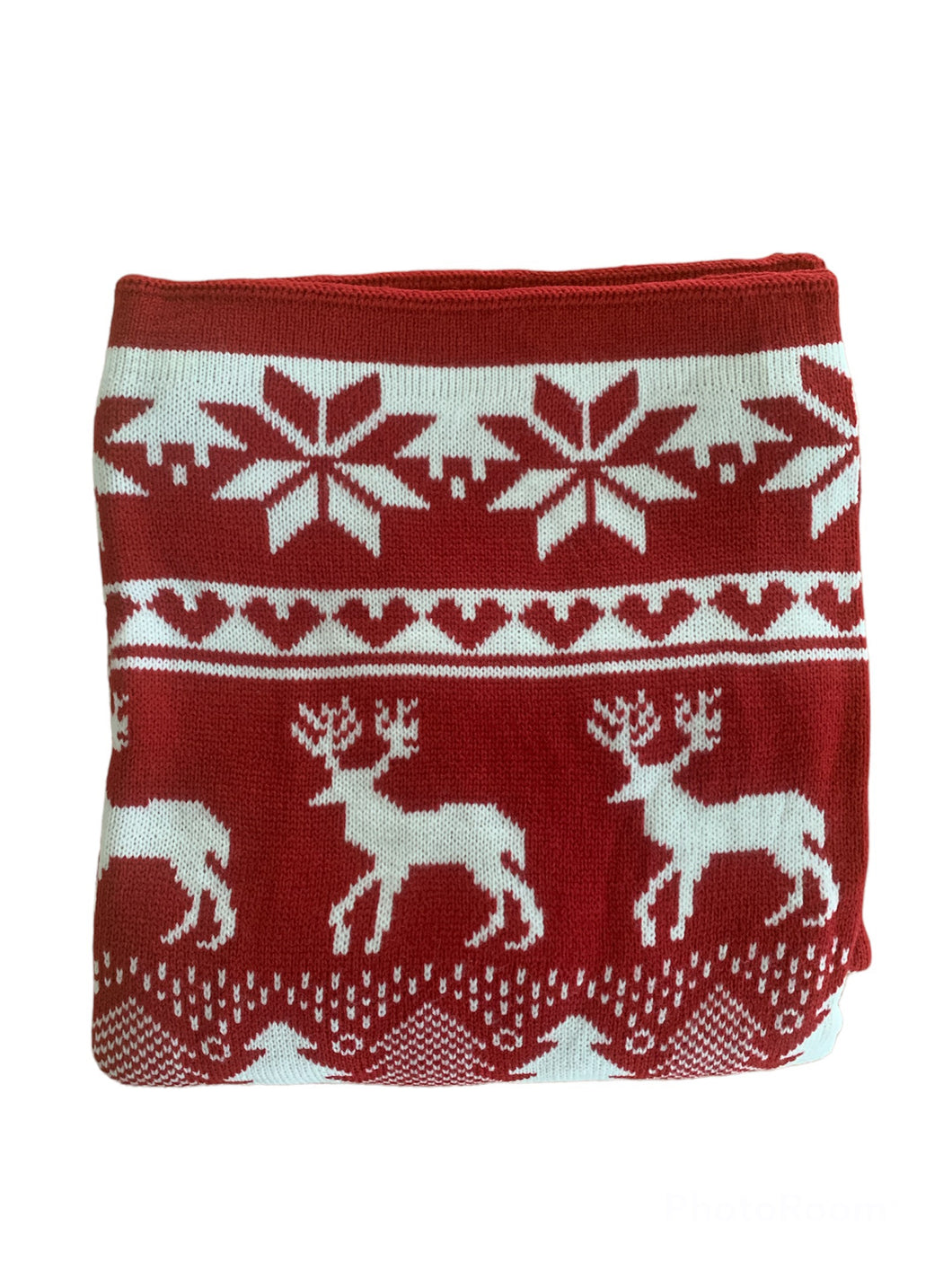 Fair Isle Christmas Throw Blanket