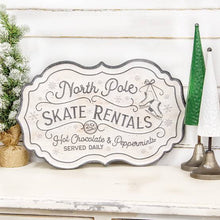 Load image into Gallery viewer, North Pole Skate Rentals Sign - Textured
