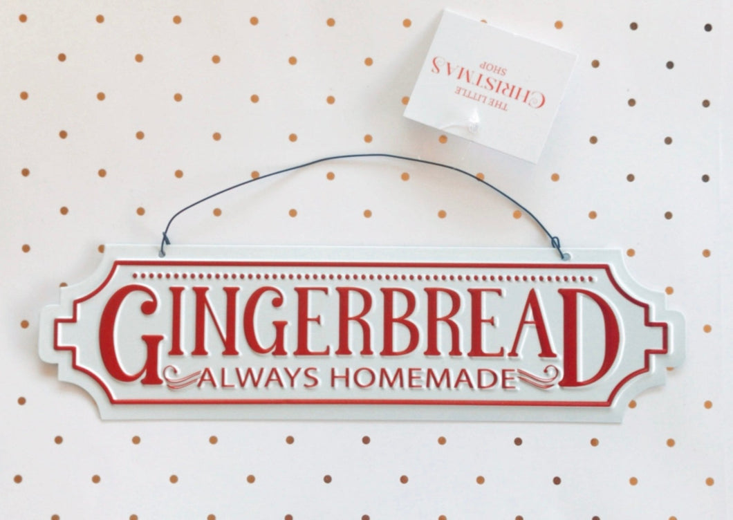 Gingerbread Tin Sign