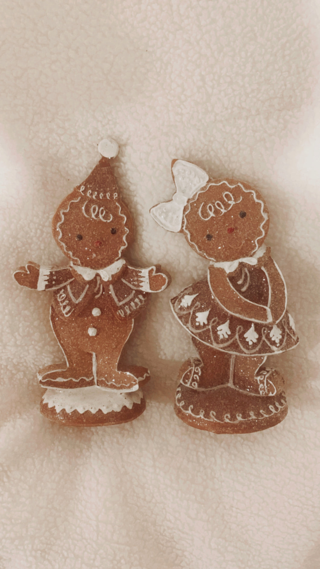 Sweet Gingerbread Boy & Girl Pair