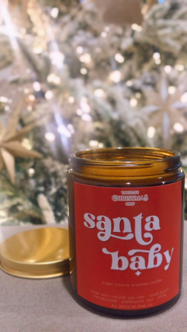 'Santa Baby' Sugar Cookie Candle