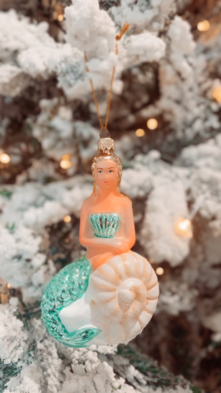 Mermaid Glass Blown Ornament