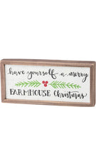 Load image into Gallery viewer, Merry Farmhouse Christmas Inset Sign
