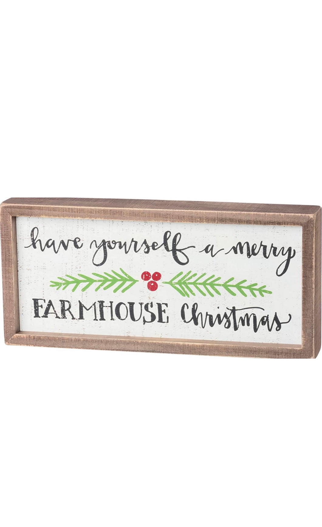 Merry Farmhouse Christmas Inset Sign