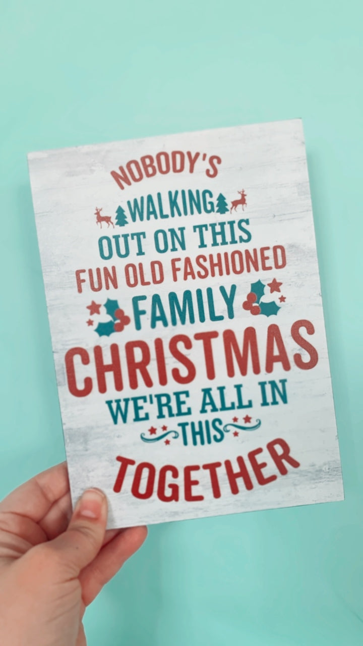 Griswolds ‘we’re all in this together’ Plaque