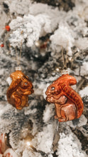 Load image into Gallery viewer, Squirrel Glass Ornament -Amber

