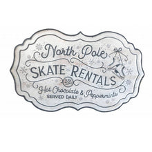 Load image into Gallery viewer, North Pole Skate Rentals Sign - Textured
