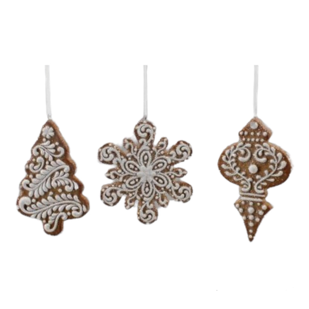 GTE080 GINGERBREAD ORNAMENTS HANGING