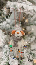 Load image into Gallery viewer, Let's Get Lit Mouse - Felt Ornament
