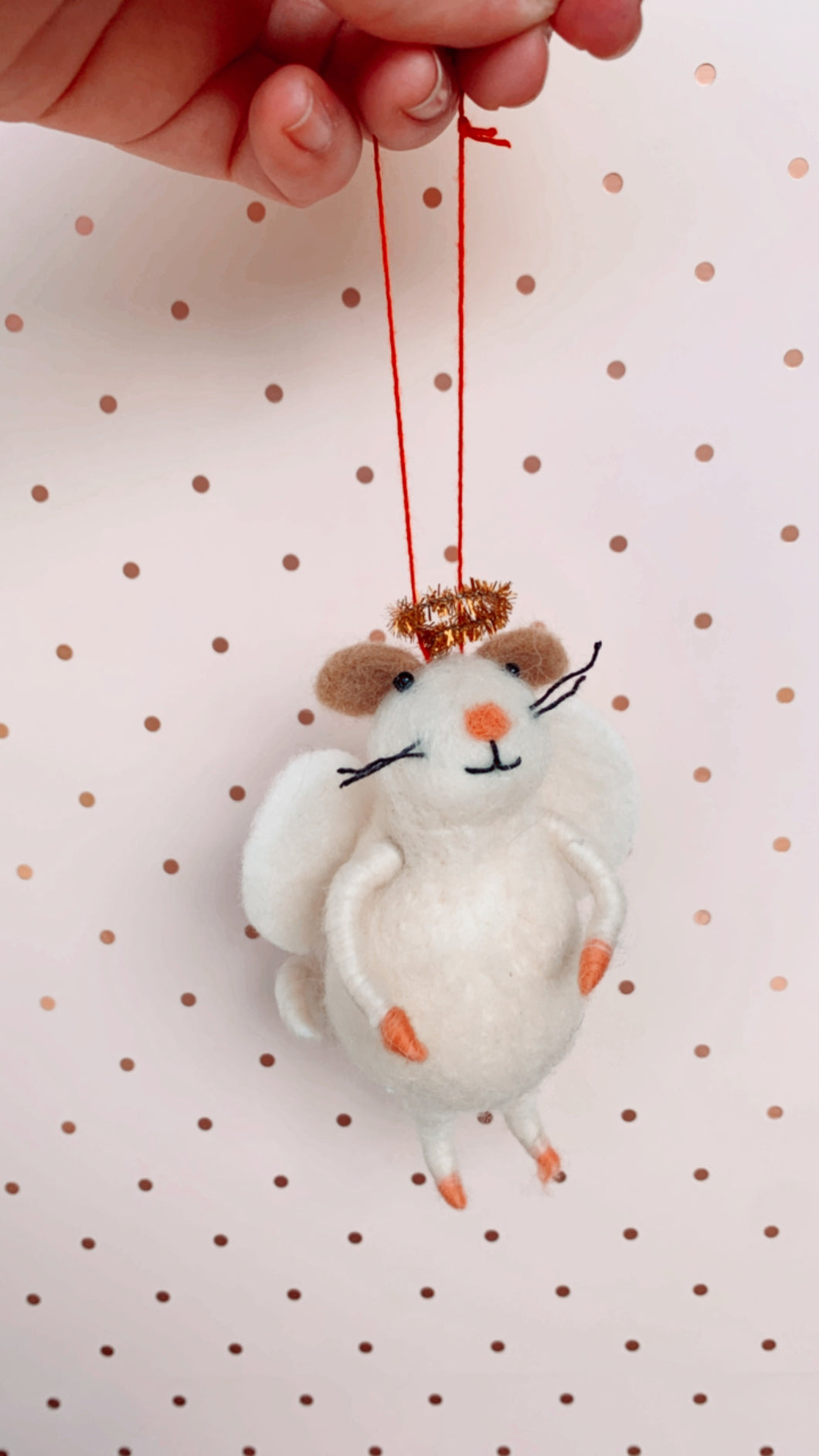 Angel Mouse - Felt Ornament