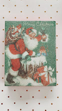 Load image into Gallery viewer, Retro Wooden Shelf Sitter- Santa &amp; Chimney
