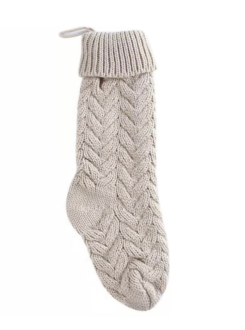 Knitted Stocking - Stone